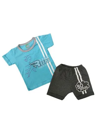 Baby Boy Short Set - Turqiouse - 5205 