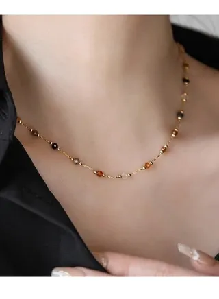 Stylish Stainless Steel Gold Plated Choker For Women 