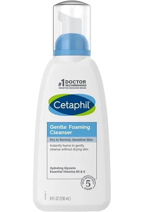 Gentle Foaming Cleanser (Pack of 1) - Gently cleanses without leaving skin dry or tight - Rich, airy lather - For all skin types - Fragrance-free and suitable for sensitive skin 8oz, by Cetaphil, 