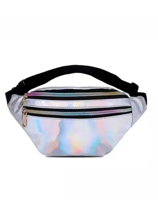 Pack Waist Gift for Women Girls Fashion Bag with Adjustable Strap for Travel Sports Running One Size Silver 