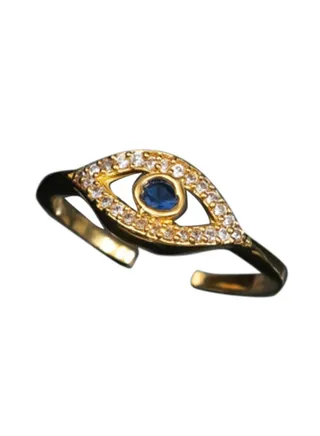 Gold Ayla Evil Eye Ring 