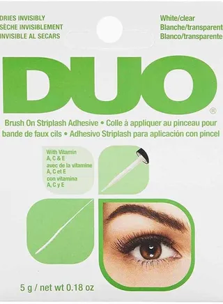 Duo Brush-On Striplash Adhesive, White/Clear - 5.3 ml (Pack of 1) 