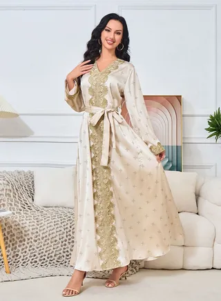 Ladies Hot Diamond Elegant Ethnic Style Robe 