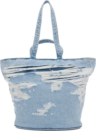 Diesel Blue Tyger Shopper Tote