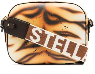 Stella Logo tiger-print crossbody bag