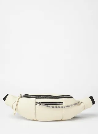 Faux Leather Waist Pack Ivory 