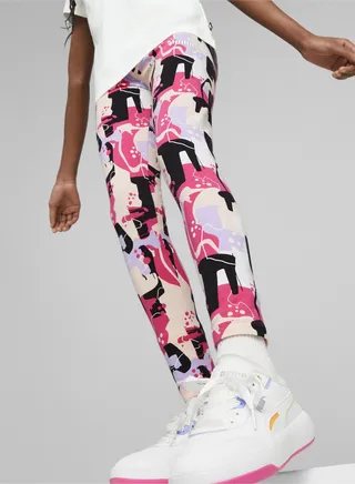 Essentials Kids Girls STREET ART Printed Leggings 