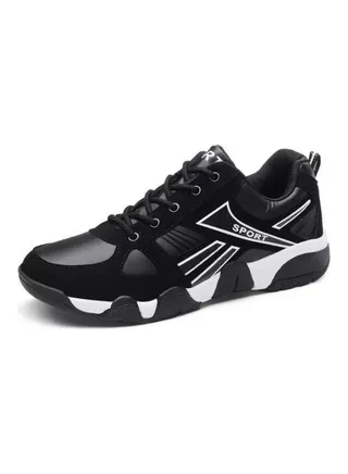 Thick Bottom Breathable Running Shoes Black 