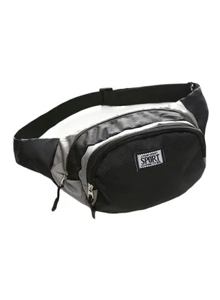 Waterproof Waist Belt Bag Black/Grey 