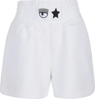 Chiara Ferragni Logo Embroidered Shorts