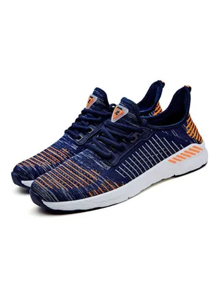 Flying Thread Mesh Running Shoes Blue 