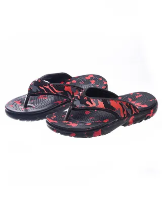Kids unisex anti-slip flat slippers Magenta/ Grey 