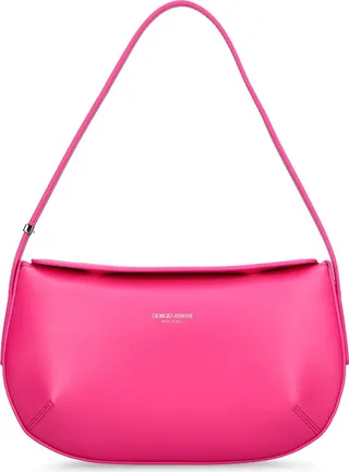 Smooth leather shoulder bag