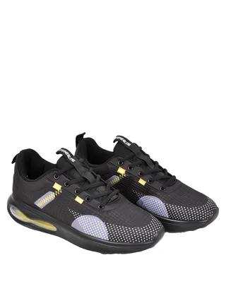 Mens Black Lace Running Shoes 