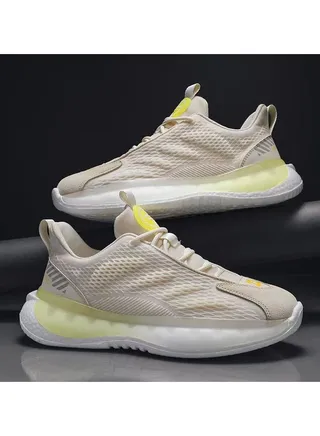 Men's Summer Breathable Mesh Casual Sports Running Basketball Coconut Shoes 