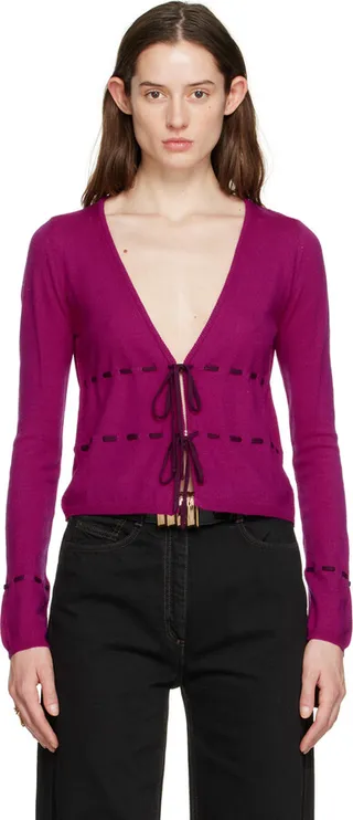 Saks Potts Purple Margrethe Cardigan