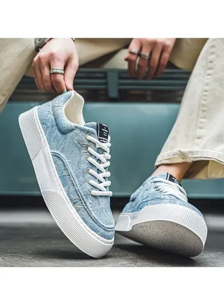 Men's New Thick Sole Printed Board Casual Shoes 