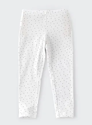 Legging With Black Dot Print 