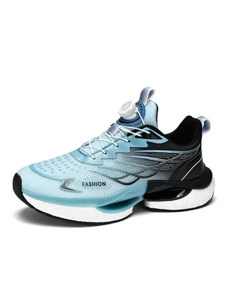 Men's Summer New Rotating Button Breathable Cushioning Running Shoes Sneakers 