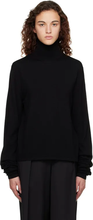 The Row Black Carlus Turtleneck
