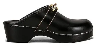 Saint Laurent Le Maillon Clogs in Black