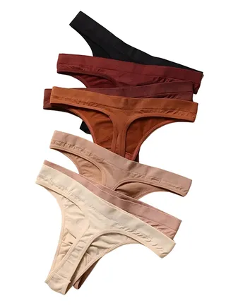 Elysian Silhouette Seamless T Back Thongs Set of 7 