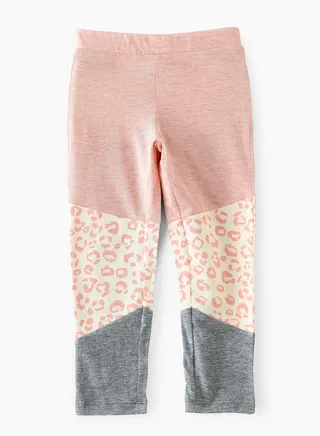 Knitted leggings with cut & sew panels 