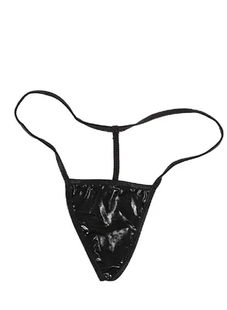 Women Solid Leather Low Waist G String Convertible Under Wear pants. 