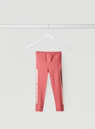 Kids Glossy Stripe Leggings Shortcake 