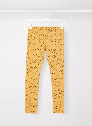 Teen All-Over Dot Print Leggings Yellow 