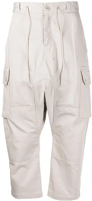 Cropped Straight Cargo Trousers