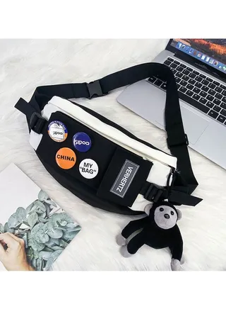 Casual Japanese men's new waist bag 