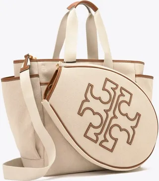 Two-Tone Canvas Tennis Tote