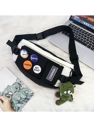 Casual Japanese men's new waist bag 