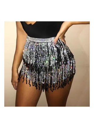 Women Hip Scarf Skirt Multicolour 