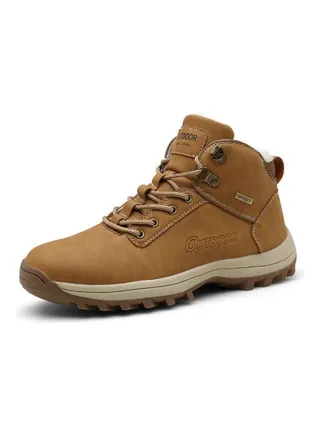 Outdoor High Top Sneakers Brown/Beige 