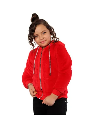 Casual Plain Basic Hooded Neck Long Sleeve  Jackets Red 