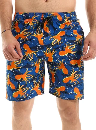 Printed Swim Short, Water Proof 100% Polyester Fabric 
