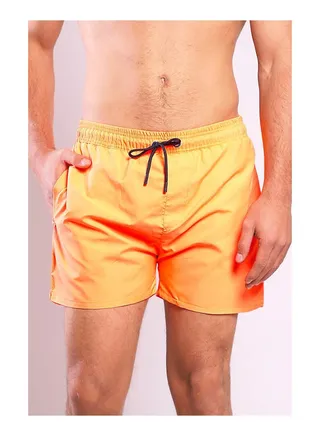 Plain Basic Mid-Rise Swim Shorts 