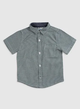 Baby Boys Collar Neck Short Sleeve Shirt With Stripes Multicolour 