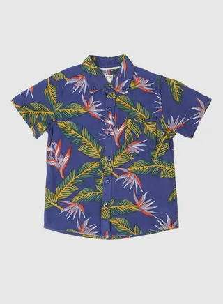 Baby Boys Collared Neck Short Sleeve Shirt Multicolour 