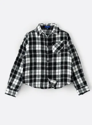 Woven f/slv checks shirt 