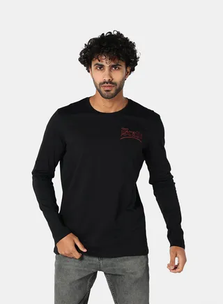 R NECK LONG SLEEVES T-SHIRT 