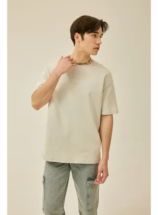 Man Comfort Fit Crew Neck Short Sleeve Knitted T-Shirt 