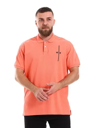 WR Pique Patterned Turn Down Collar Plus Size Polo Shirt 
