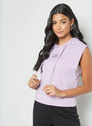 Basic Sleeveless Hoodie Orchid Bloom 