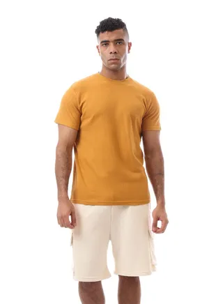 Self Pattern Goldenrod Short Sleeves Tee 