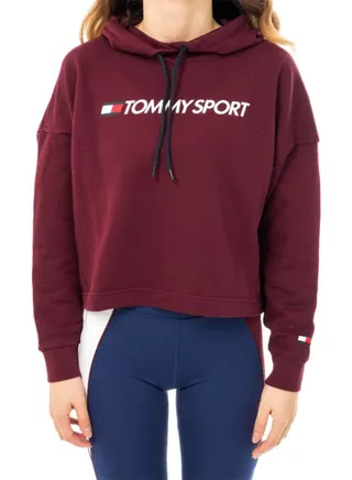 Cropped Hoodie Logo Deep Rouge 