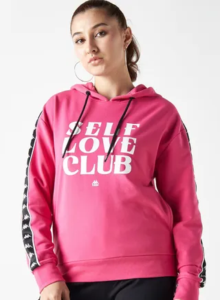 Logo Tape Detail Hoodie