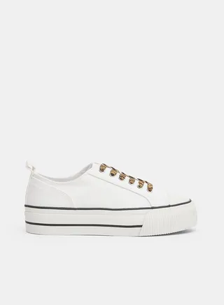 Girls Lace-Up Platform Sneakers 